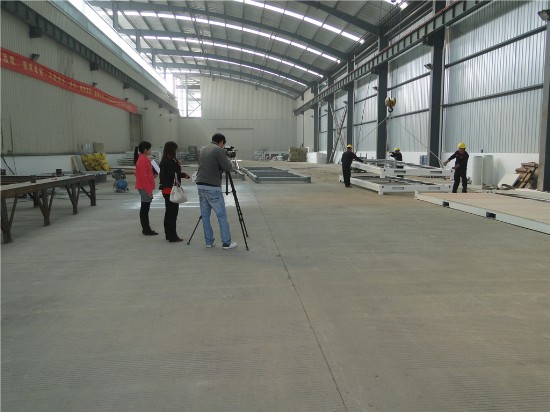 集裝箱活動房生產車間拍攝中