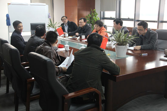 海安縣委常委（wěi）領導來天（tiān）地彩鋼洽談合作事宜